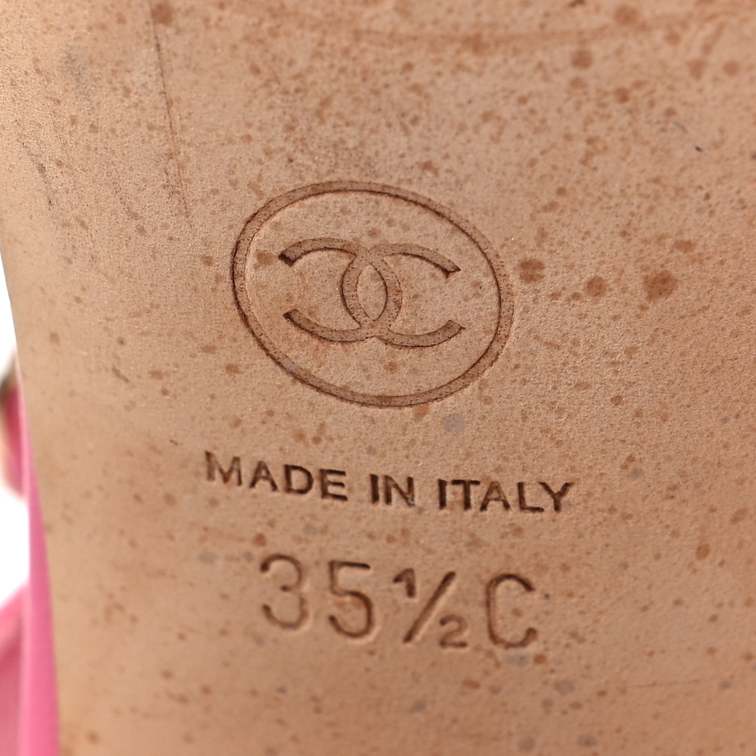Chanel Lambskin Chain CC Logo Thong Sandals 35.5 Pink 6 of 8