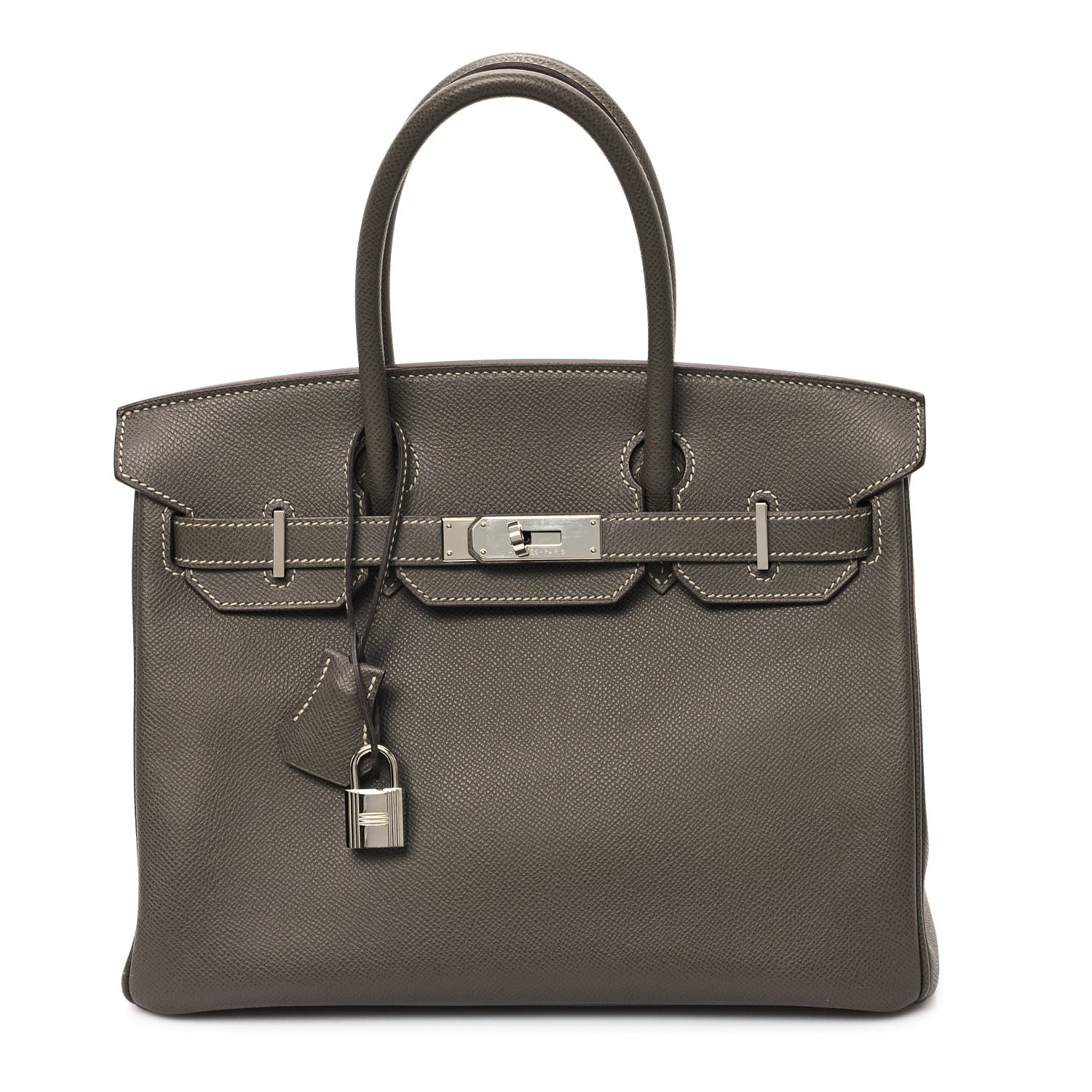 Hermes Epsom Verso Birkin 30 Etoupe Bleu Izmir 1 of 12