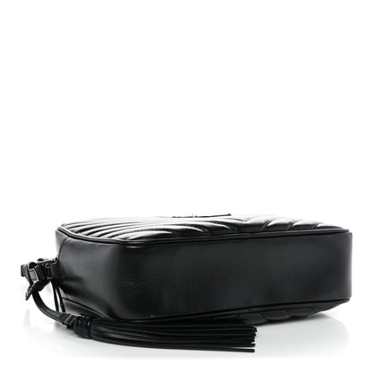Saint Laurent Calfskin Matelasse Monogram Monochrome Lou Camera Bag Black 4 of 11