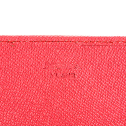 Prada Saffiano Metal Oro Chain Wallet Peonia 6 of 9
