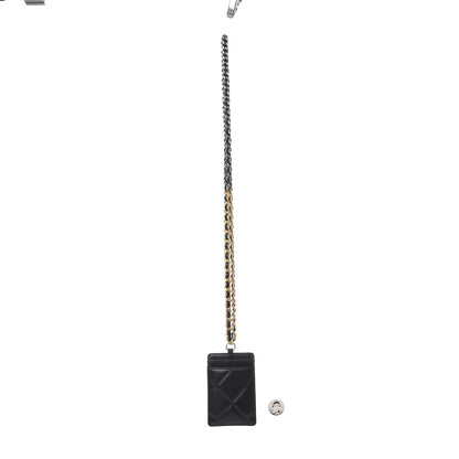 Chanel Goatskin Quilted 19 Card Holder On Chain Black 3 of 7