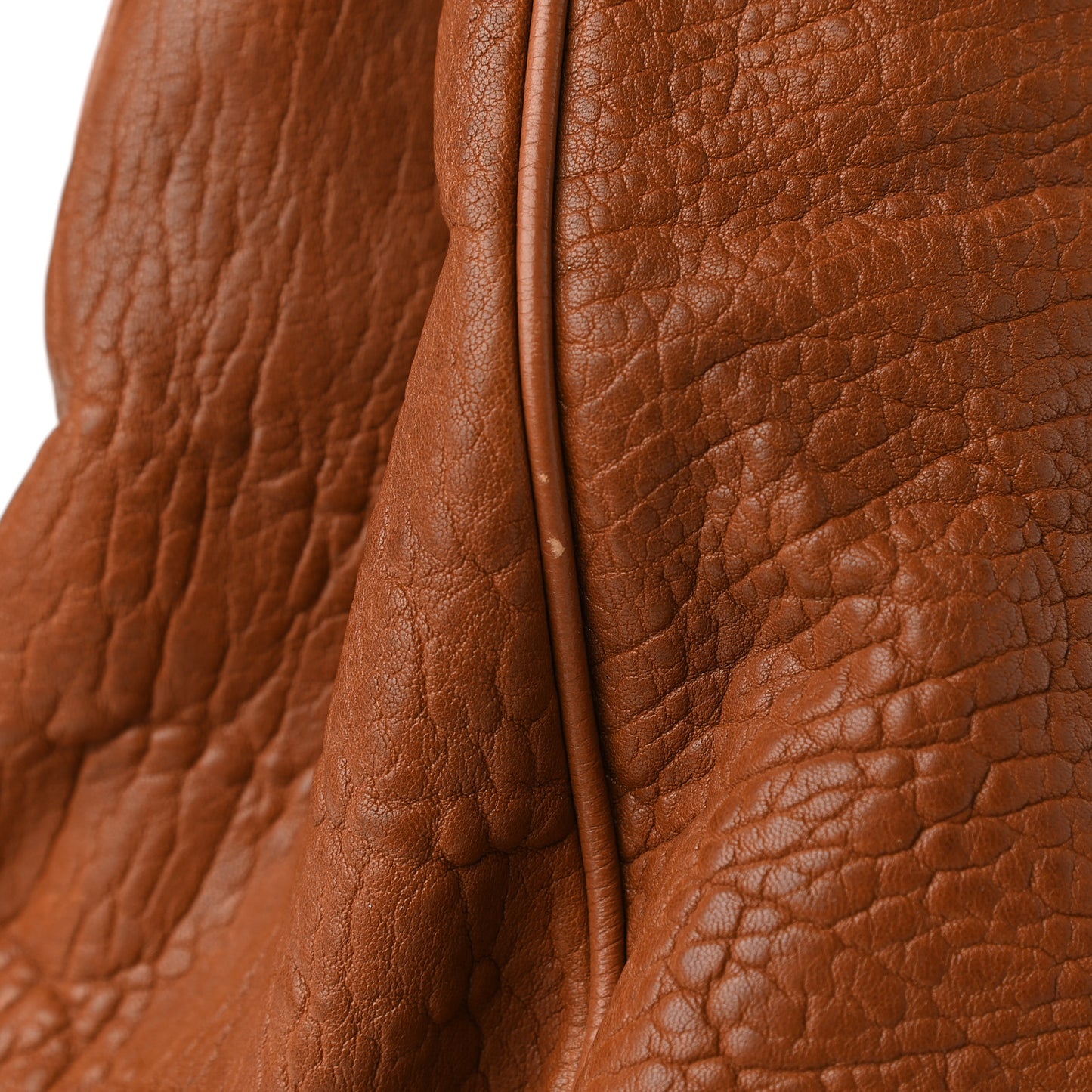 Crinkled Lambskin Mia Tote Naturale