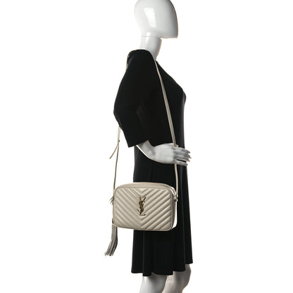 Saint Laurent Calfskin Matelasse Monogram Lou Camera Bag Crema Soft 2 of 10