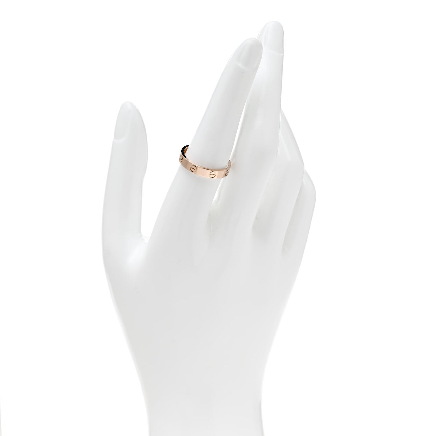 18K Pink Gold 3.5mm LOVE Wedding Band Ring 56 7.5