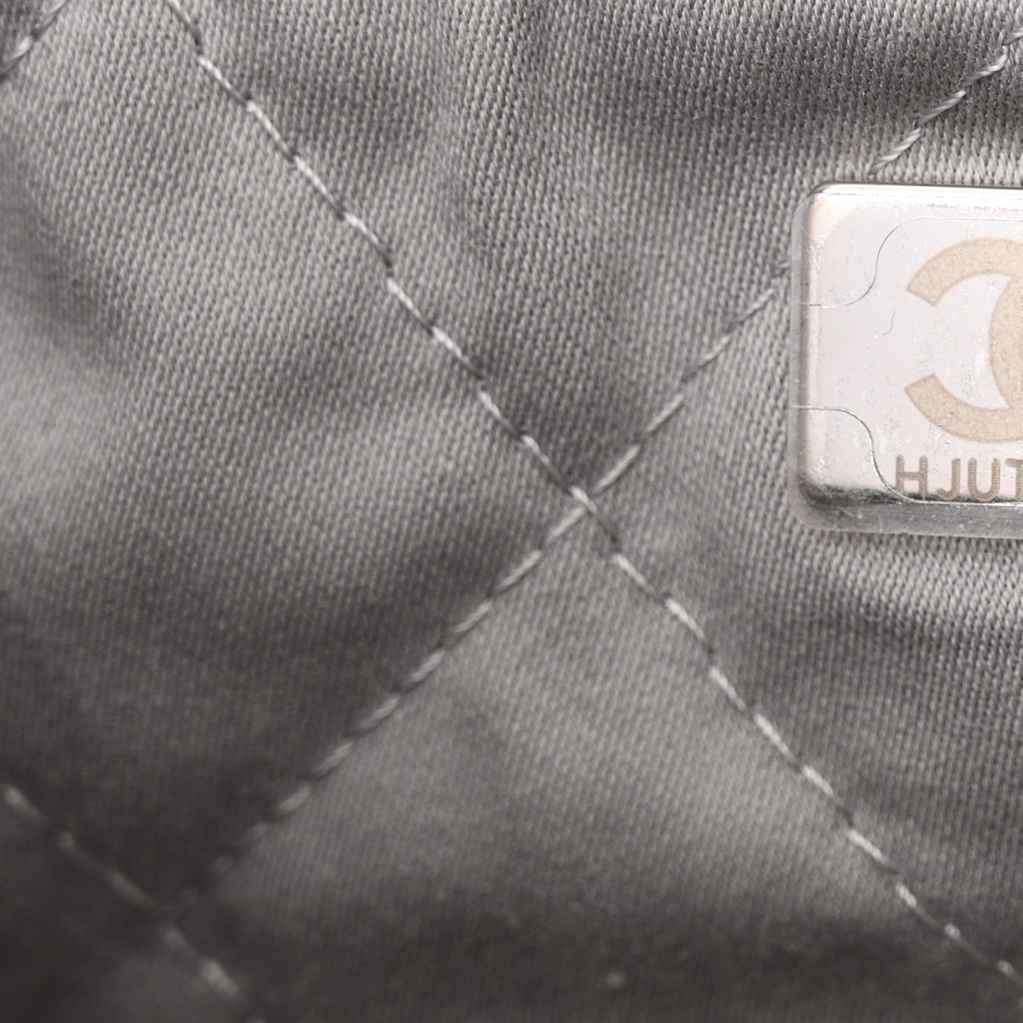 Shiny Calfskin Quilted Small Chanel 22 Grey