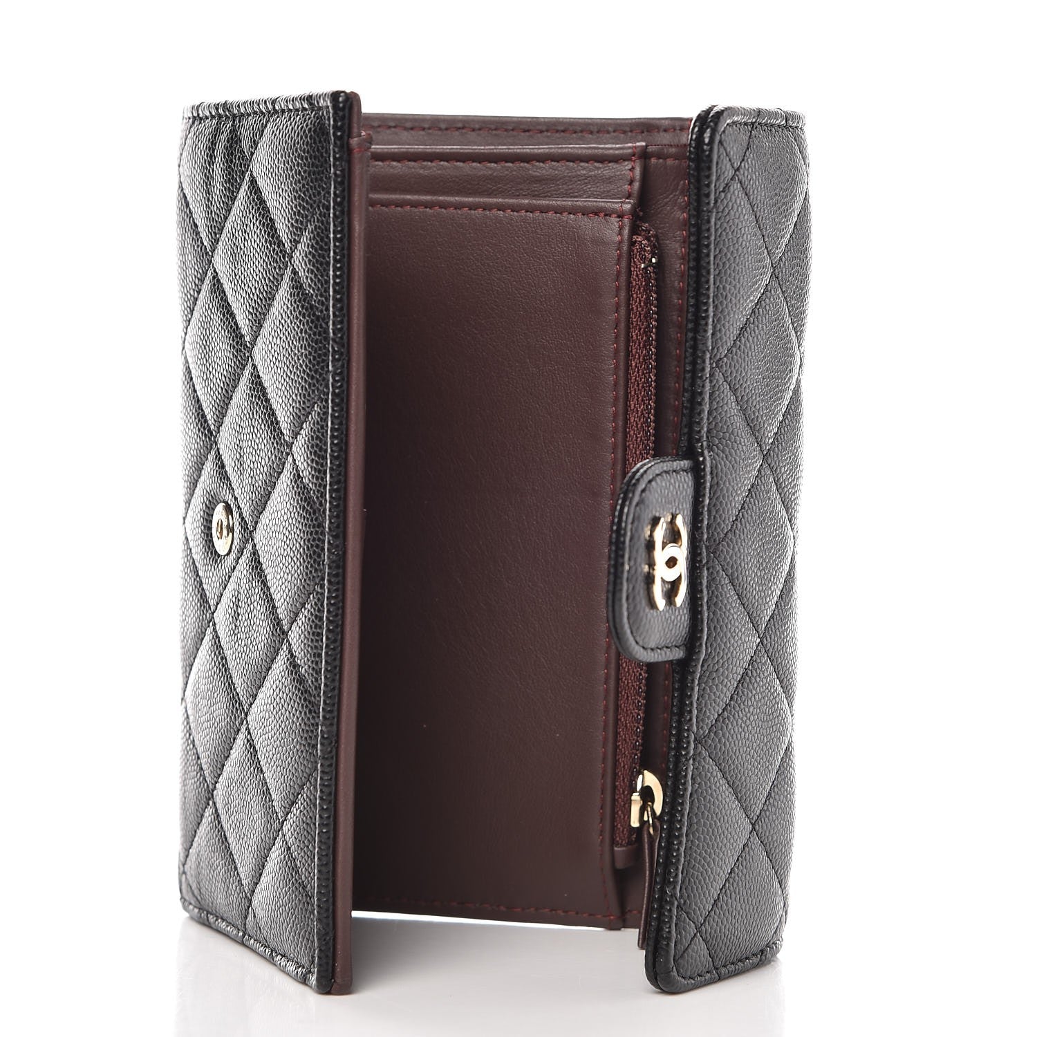 Chanel Caviar Quilted Medium Flap Wallet Black 5 of 9