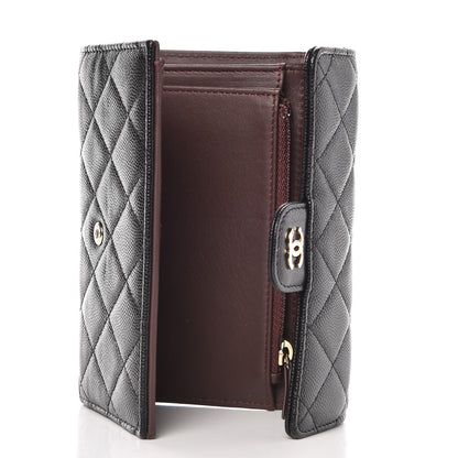 Chanel Caviar Quilted Medium Flap Wallet Black 5 of 9