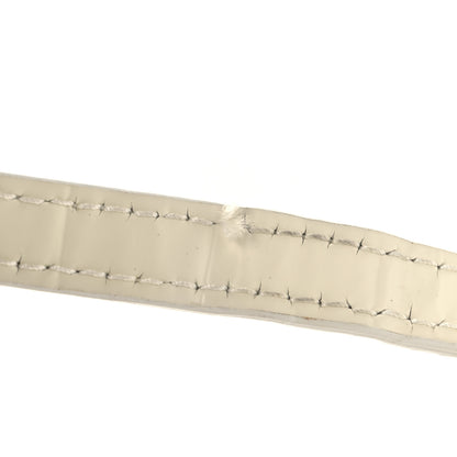 Balenciaga Semi Shiny Calfskin Crocodile Embossed Neo Classic Silver Hardware Mini City White 16 of 17