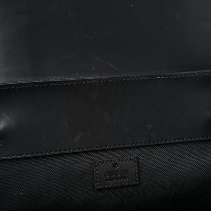 Gucci Soft GG Supreme Monogram Calfskin Web Double Buckle Backpack Black 9 of 19