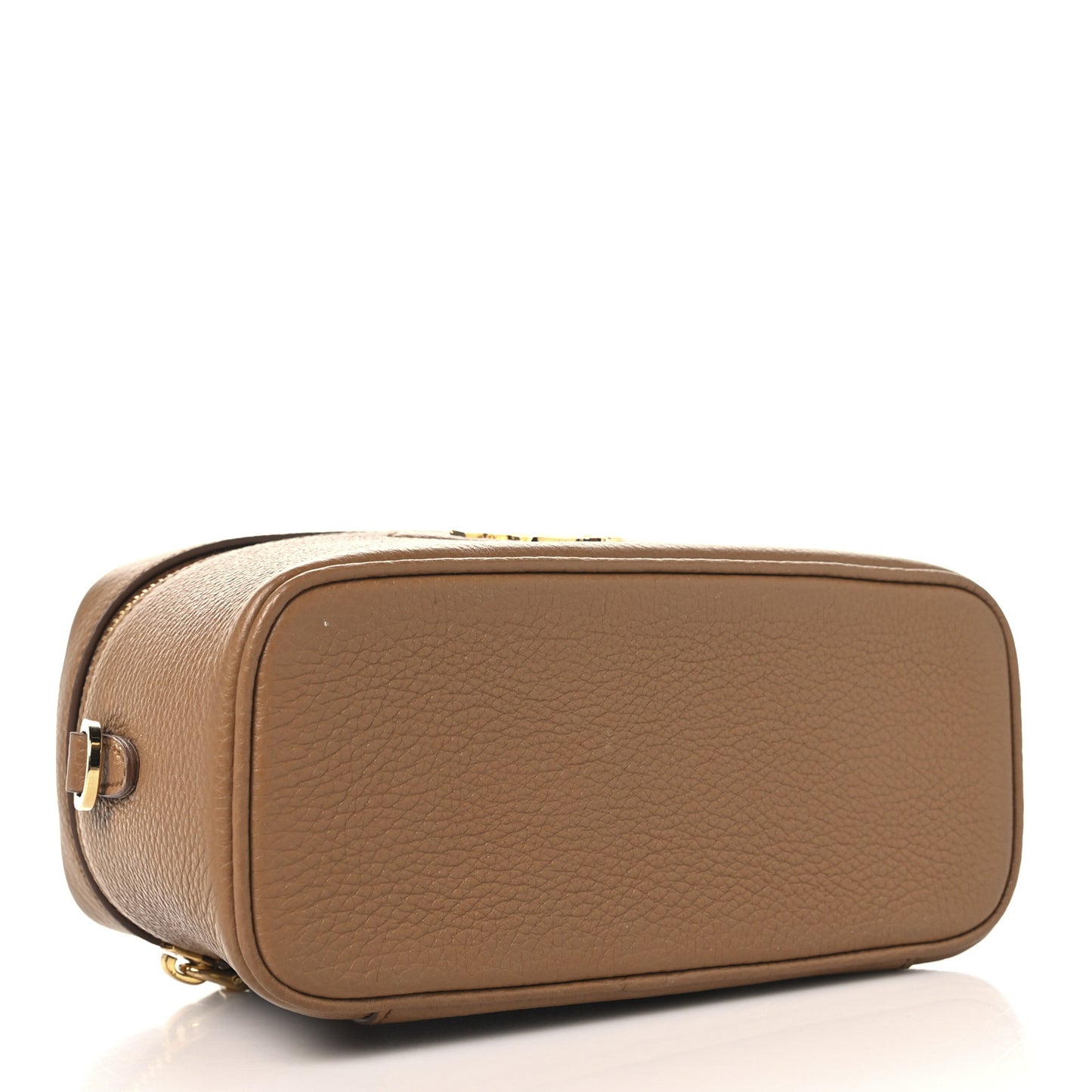 Vitello Daino Mini Vanity Top Handle Bag Caramel