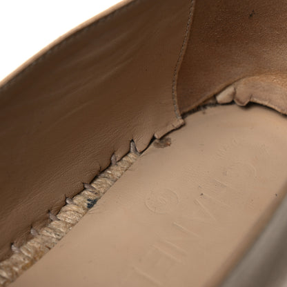 Chanel Lambskin CC Espadrilles 40 Beige Black 12 of 14