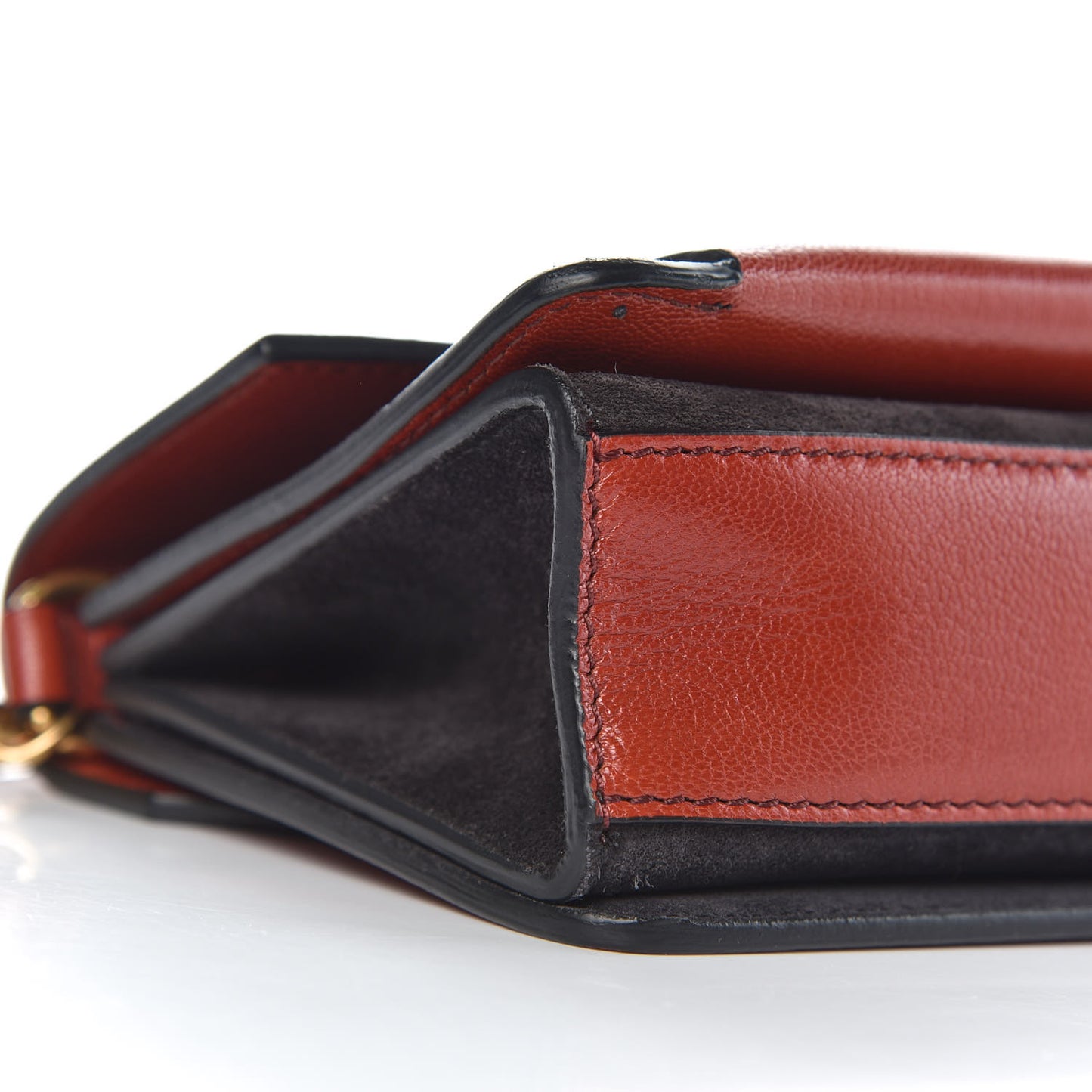 Goatskin Suede Mini GV3 Shoulder Bag Brown Black