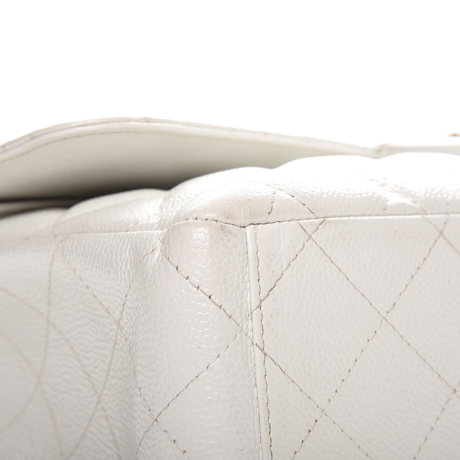 Chanel Caviar Quilted Maxi Double Flap White 10 of 16