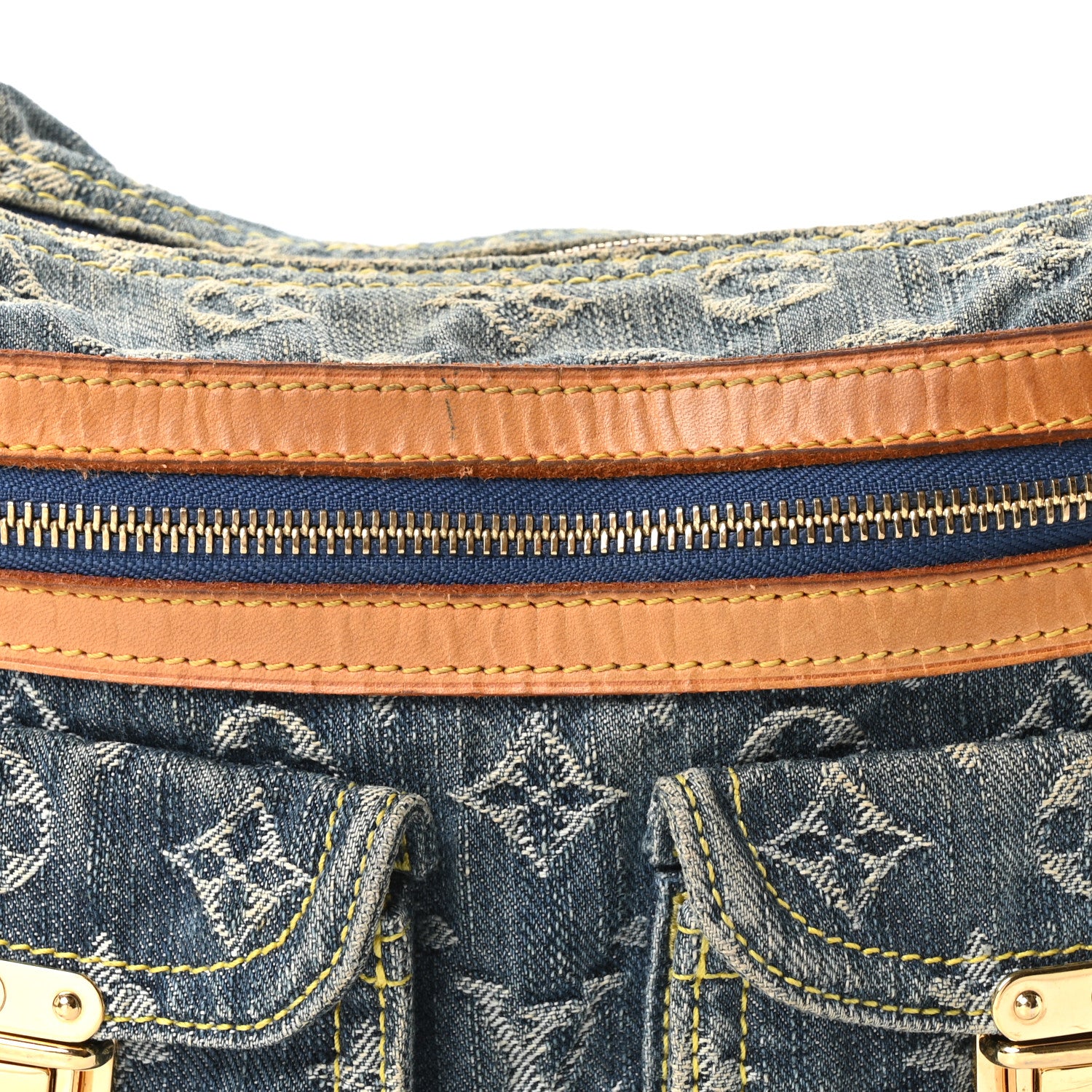 Louis Vuitton Monogram Denim Baggy PM Blue 7 of 10