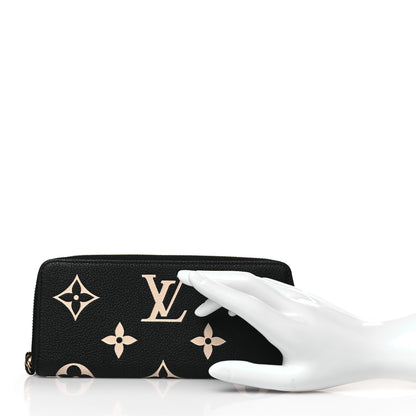 Louis Vuitton Empreinte Monogram Giant Clemence Wallet Black Beige 2 of 6