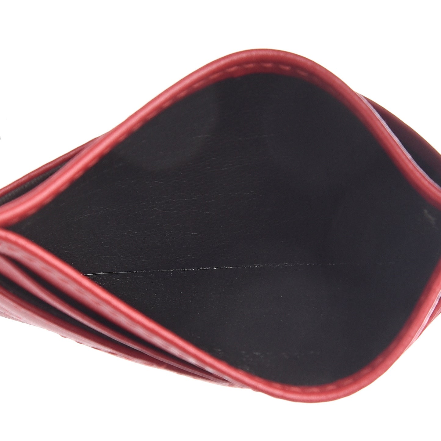 Calfskin Matelasse GG Marmont Card Holder Hibiscus Red