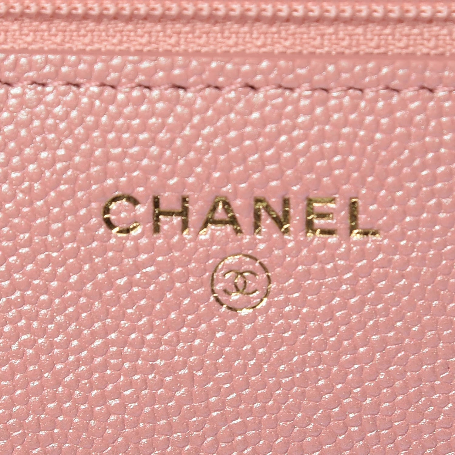 Chanel Iridescent Caviar Quilted Wallet on Chain WOC Rose Pink 8 of 11