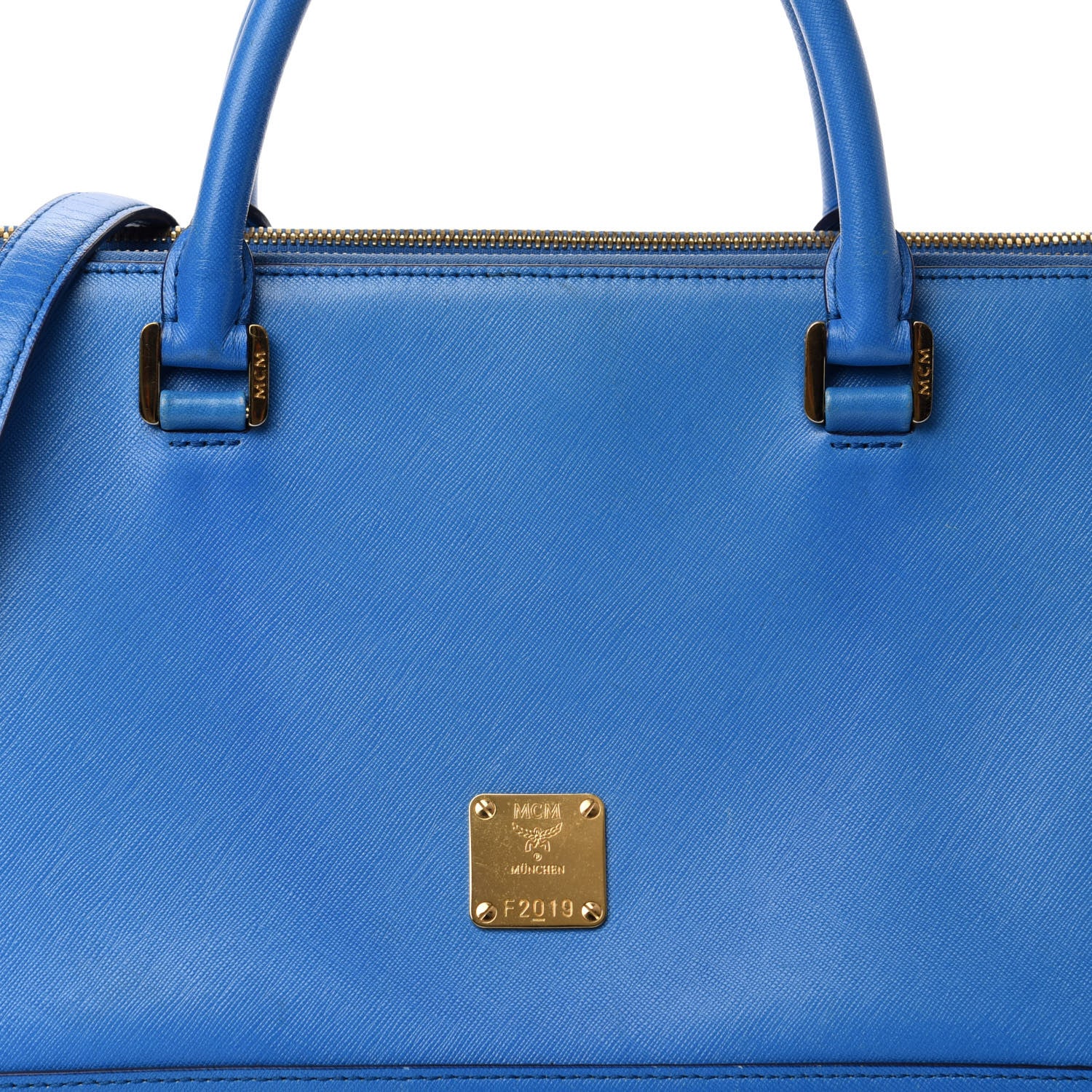 MCM Saffiano Nuovo Tote Blue 14 of 14