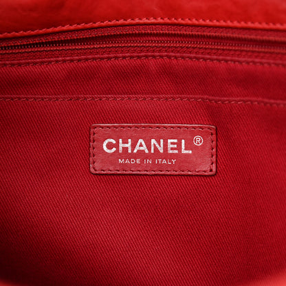 Chanel Ultra Soft Suede Calfskin Natural Beauty Flap Bag Red 5 of 10