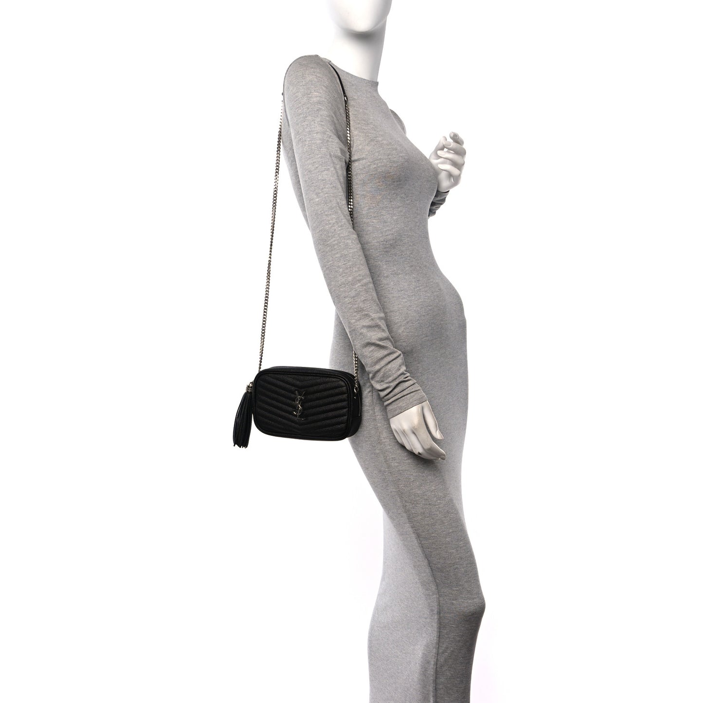 Grain De Poudre Matelasse Monogram Mini Lou Camera Bag Black