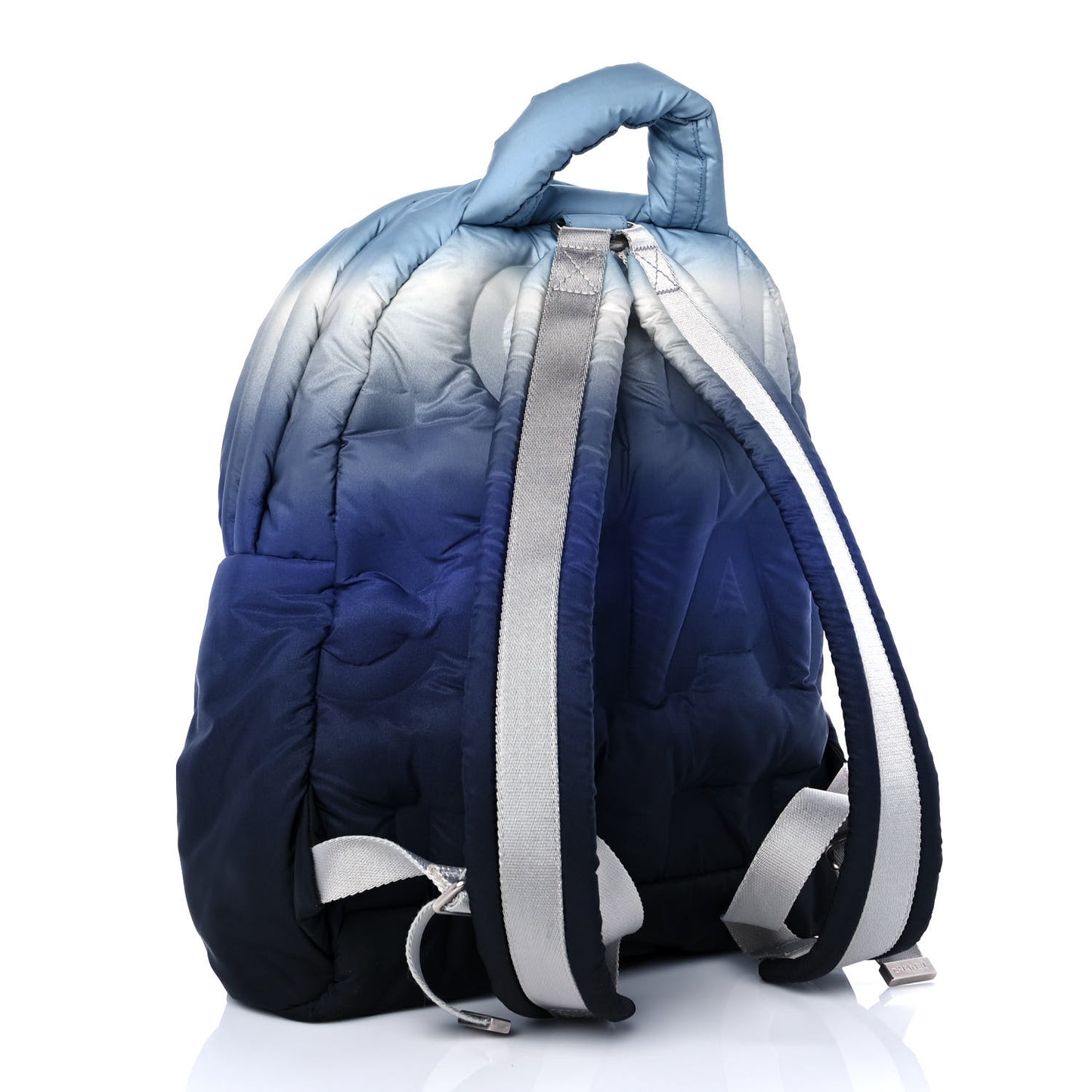 Nylon Embossed Small Doudoune Backpack Black Blue White