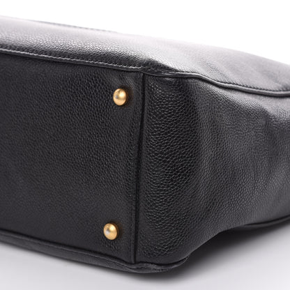 Chanel Caviar Large CC Shoulder Bag Black 9 of 13