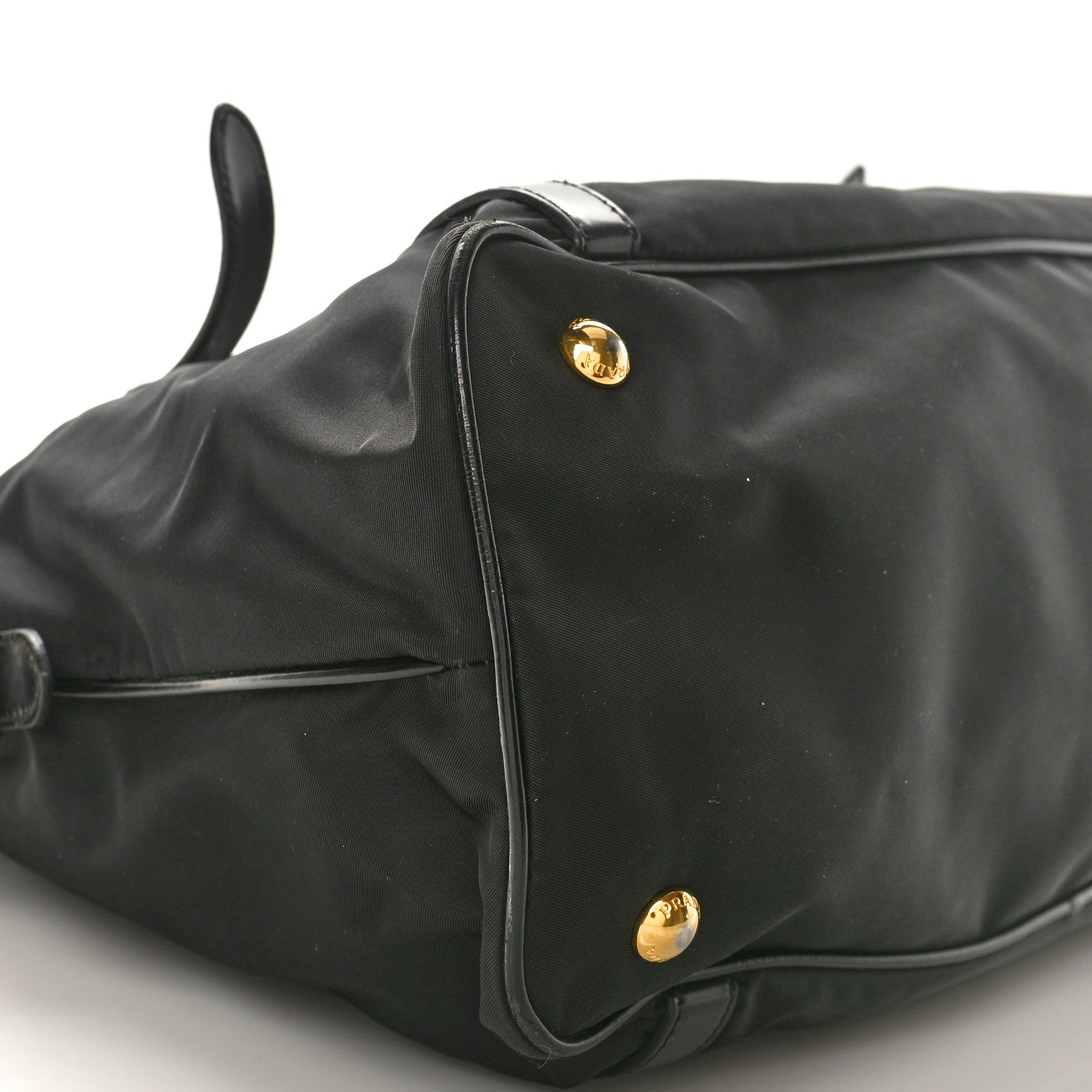 Prada Tessuto Nylon Soft Calf Tote Black 8 of 9
