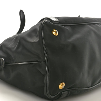 Prada Tessuto Nylon Soft Calf Tote Black 8 of 9