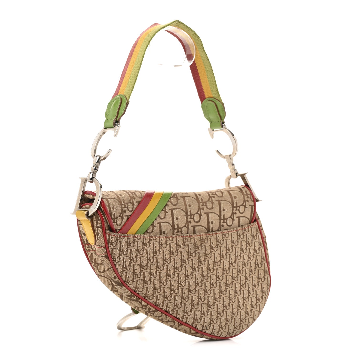 Christian Dior Monogram Rasta Saddle Bag Beige 4 of 20