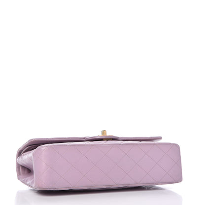 Chanel Lambskin Quilted Medium Double Flap Light Purple 4 of 11
