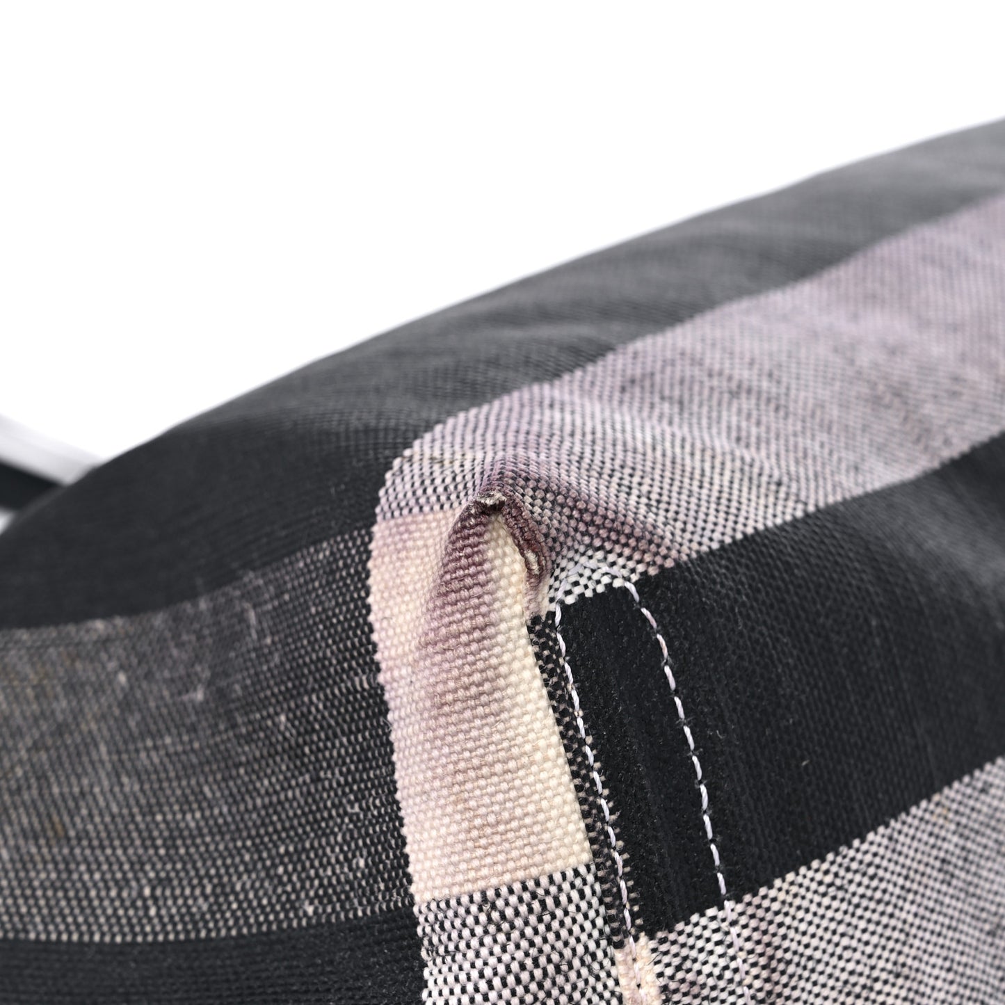 Coated Canvas Mega Check Medium Doodle Tote Black White