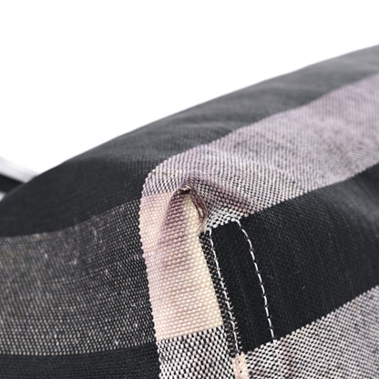 Burberry Coated Canvas Mega Check Medium Doodle Tote Black White 8 of 22