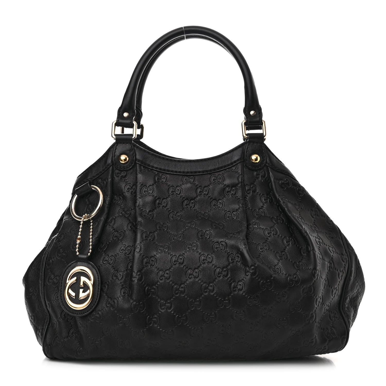 Gucci Guccissima Medium Sukey Tote Black 1 of 18