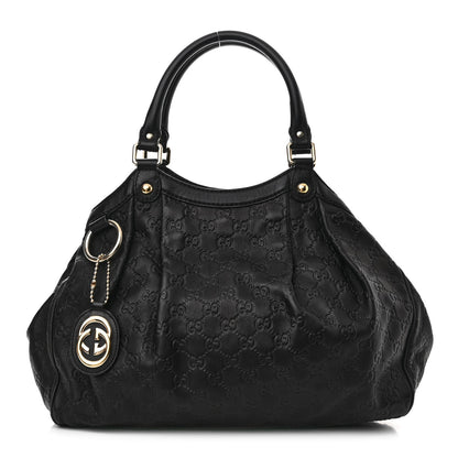 Gucci Guccissima Medium Sukey Tote Black 1 of 18