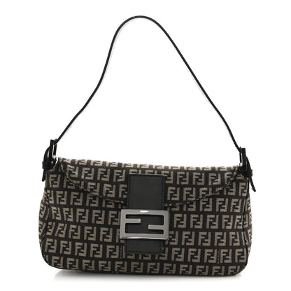 Fendi Zucchino Vitello Baguette Mogano Panna Bruciato 1 of 14