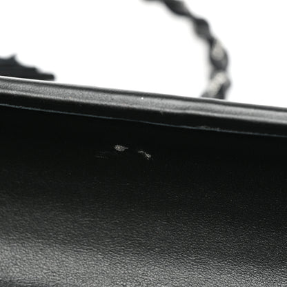 Saint Laurent Ribbed Plexiglass Lambskin Fringe Monogram Opium Box Bag Black 10 of 10