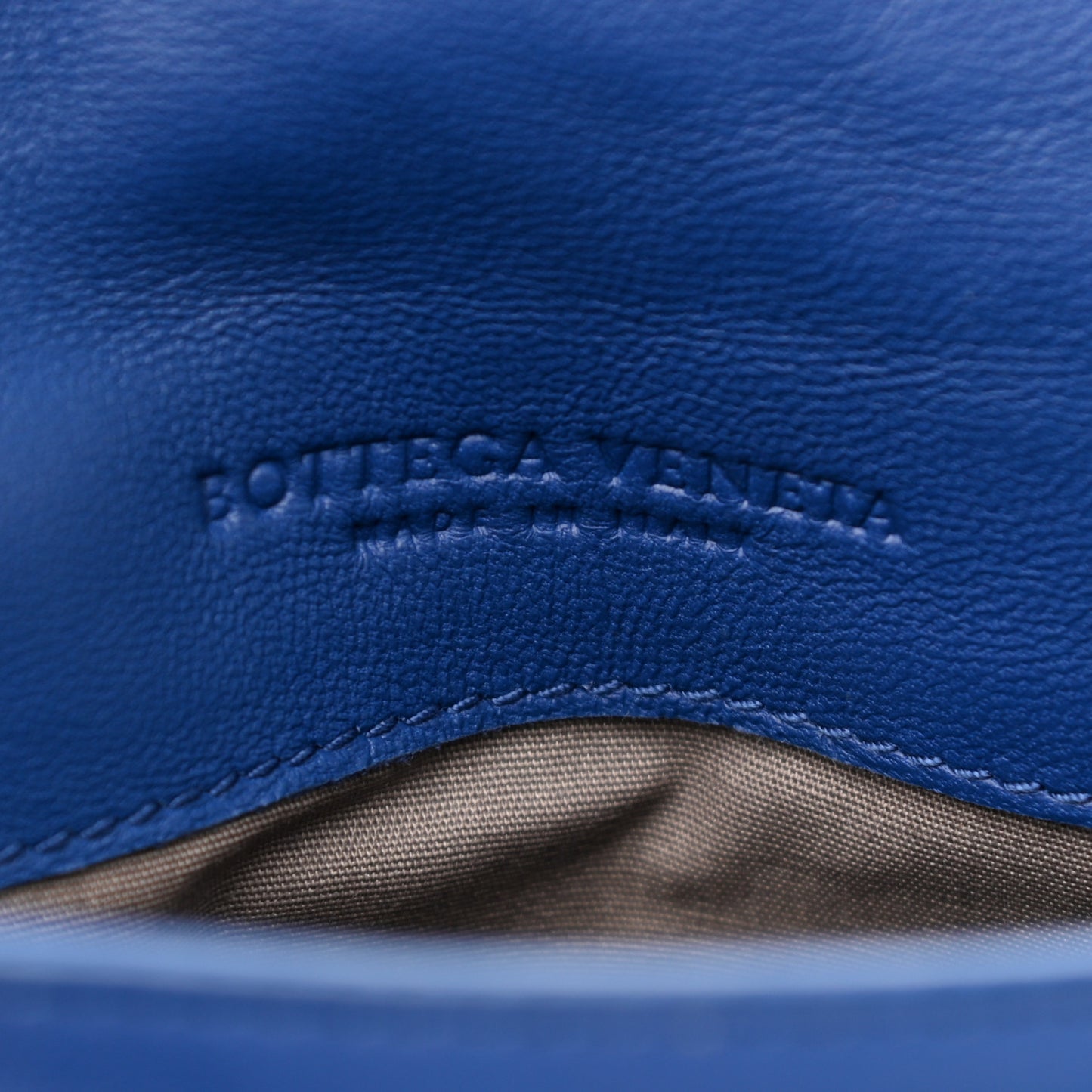 Nappa Intrecciato Mini Saddle Crossbody Blue