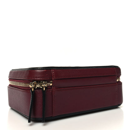 Chanel Caviar Quilted Medium CC Filigree Vanity Case Burgundy Black 4 of 11