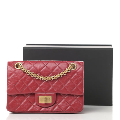 Chanel Aged Calfskin Quilted 2.55 Reissue Mini Flap Red 13 of 13