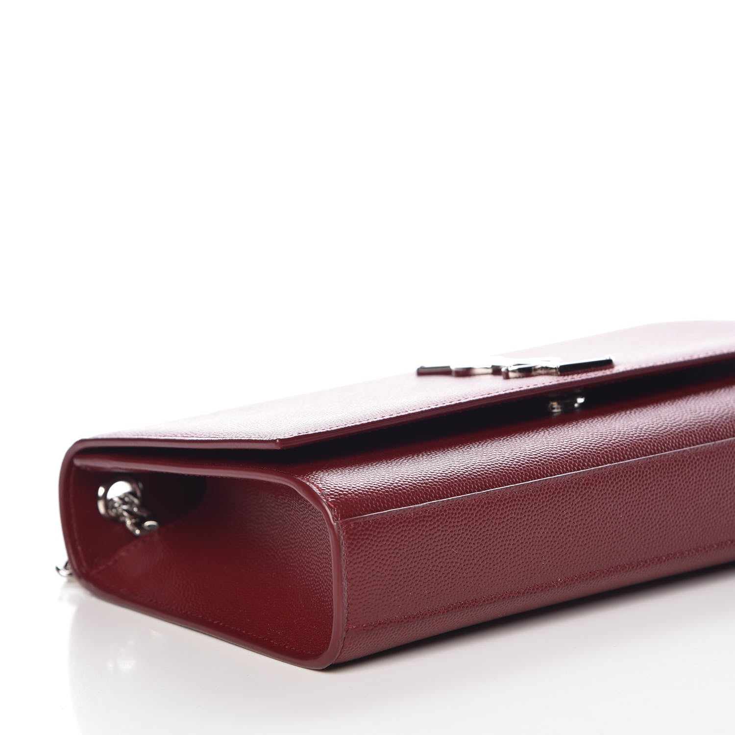 Saint Laurent Grain De Poudre Medium Monogram Kate Satchel Dark Red 8 of 10