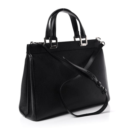 Gucci Grainy Calfskin Medium Zumi Top Handle Bag Black 3 of 11