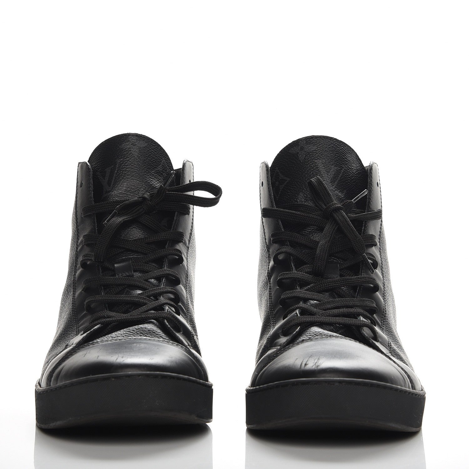 Louis Vuitton Monogram Eclipse Match Up Sneakers 8.5 Black 2 of 9
