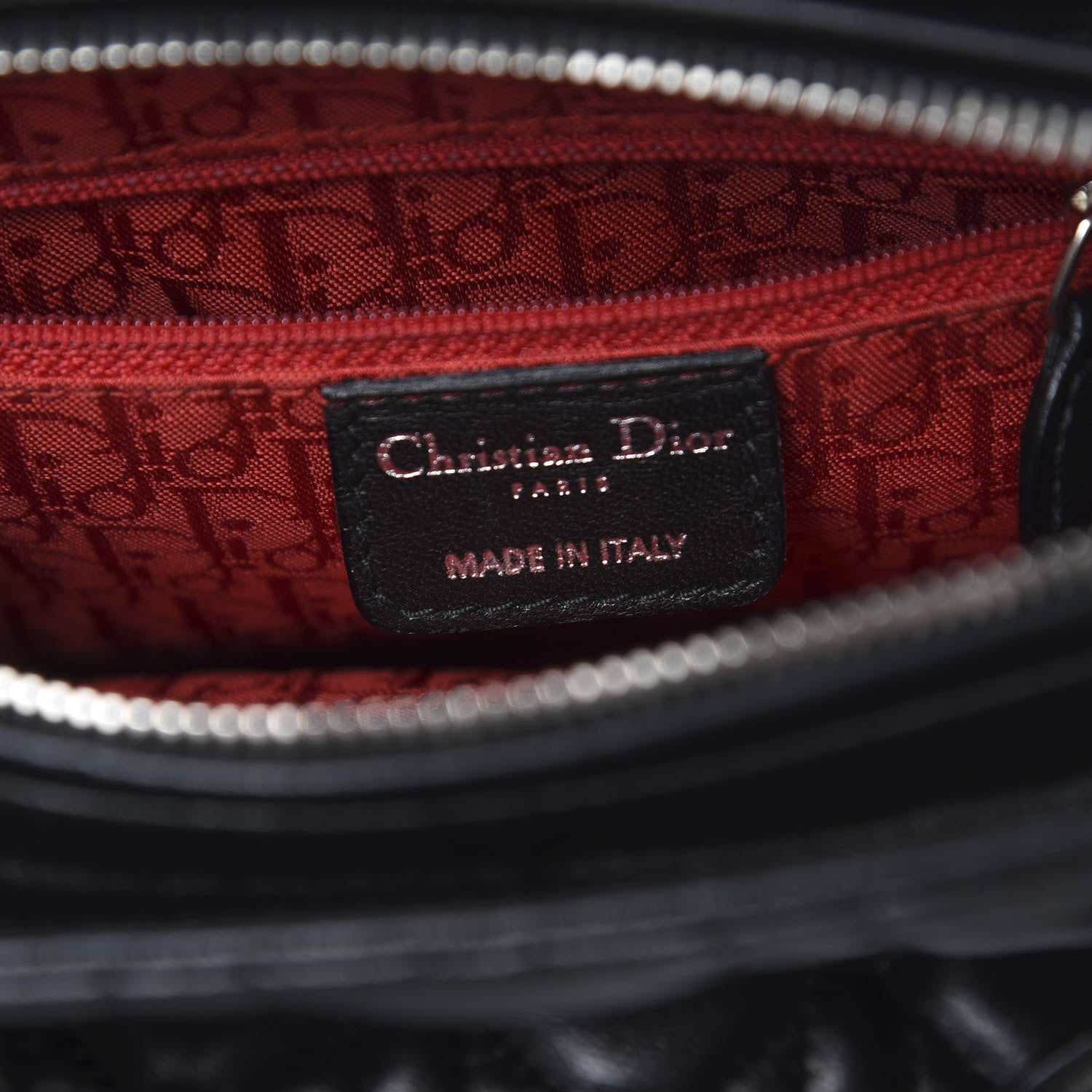 Christian Dior Lambskin Cannage Medium Lady Dior Black 5 of 10