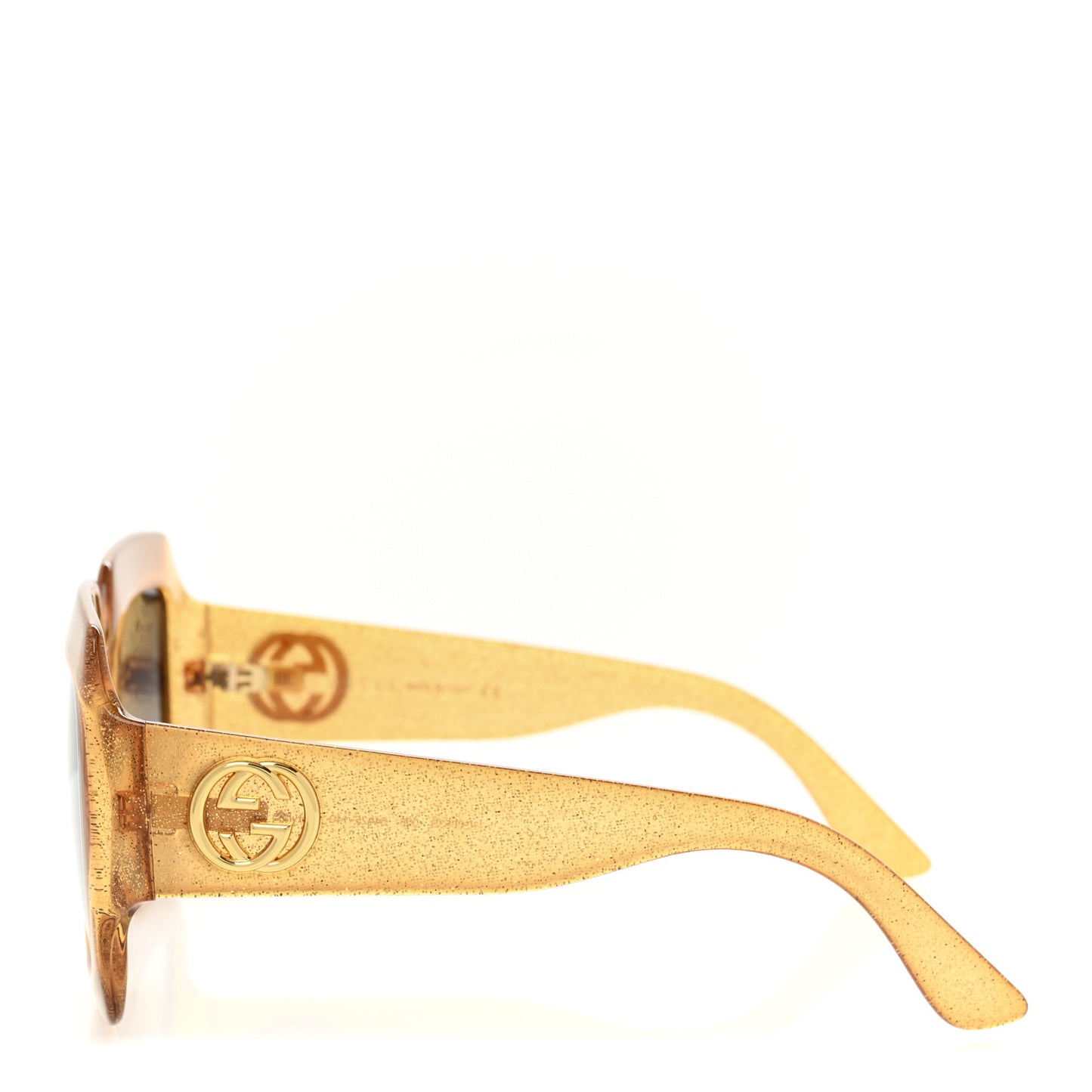 Acetate Square Frame Sunglasses GG0053S Glitter Gold