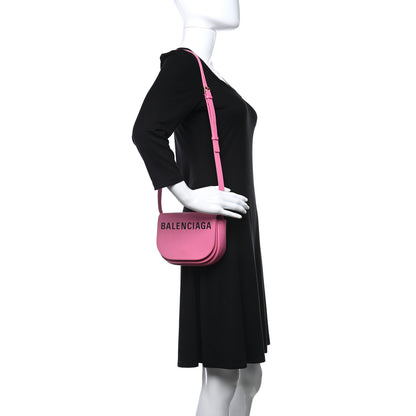 Balenciaga Signature Grained Calfskin Logo Print Ville Day Bag XS Rose Bubblegum Black 2 of 10