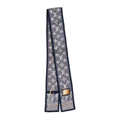 Louis Vuitton Silk Monogram New Denim Bandeau Marine 2 of 3
