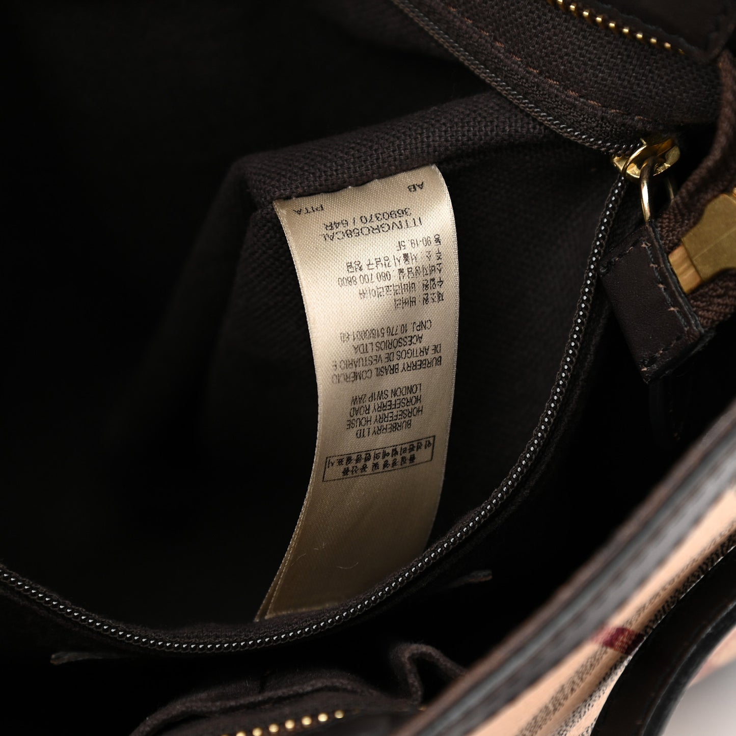 Haymarket Check Hartham Crossbody Chocolate