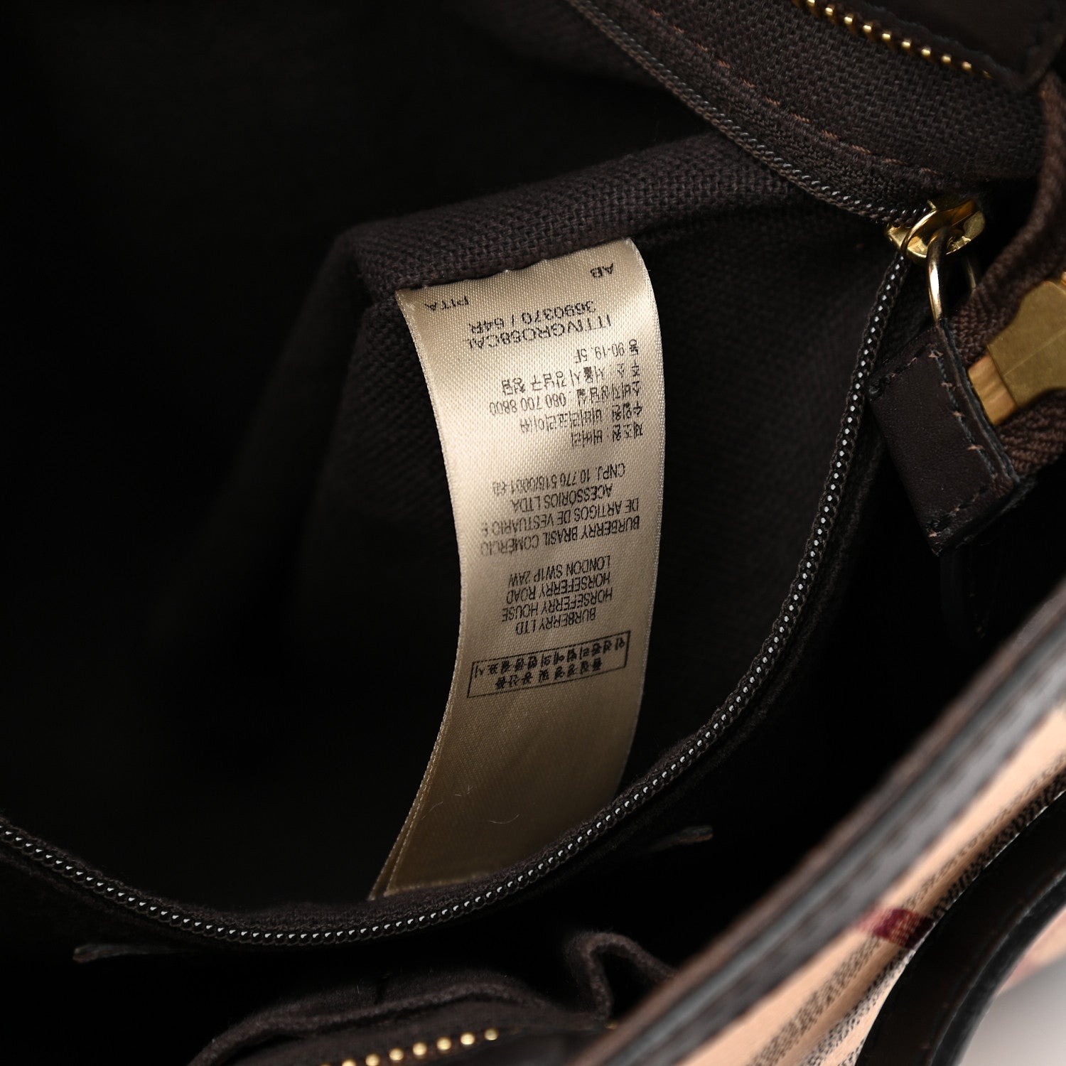 Burberry Haymarket Check Hartham Crossbody Chocolate 7 of 14