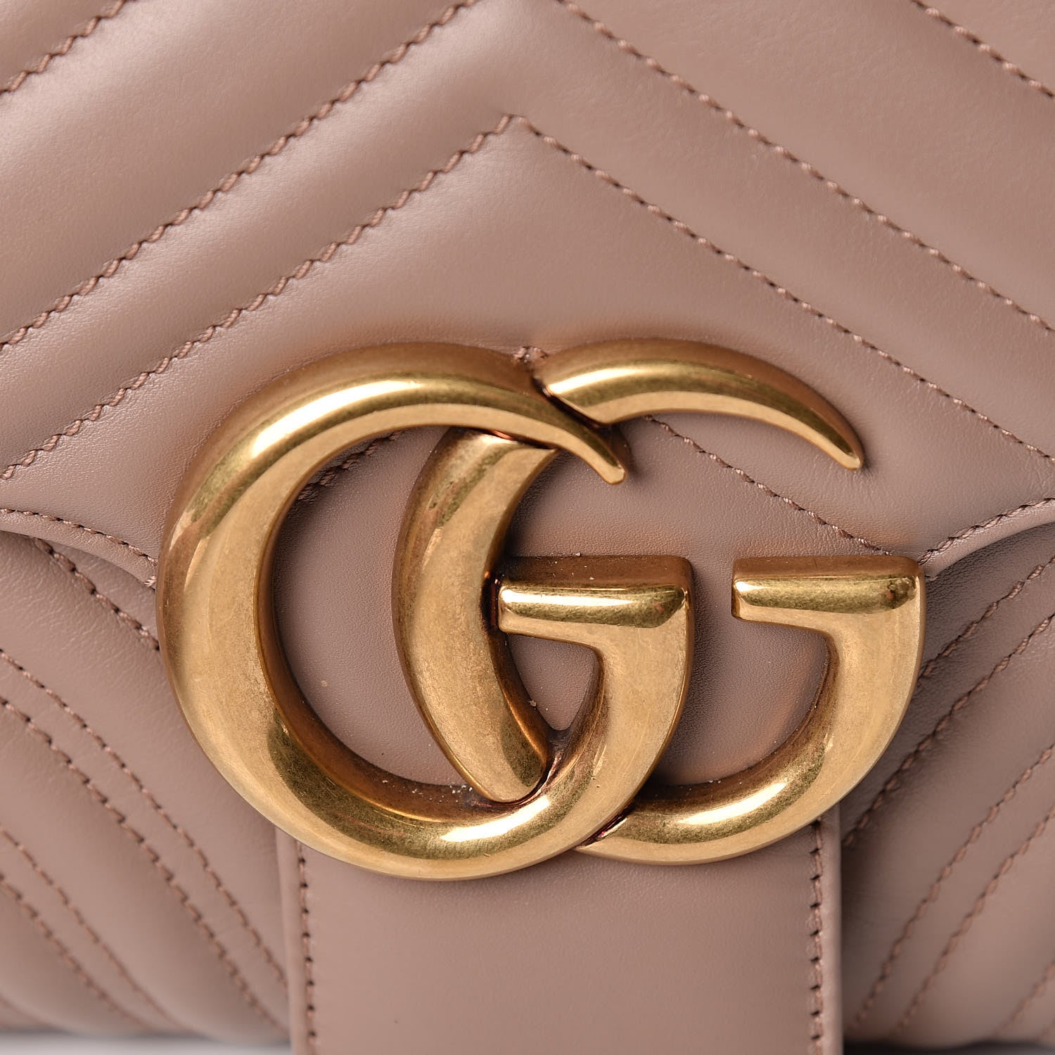 Gucci Calfskin Matelasse Medium GG Marmont Shoulder Bag Porcelain Rose 11 of 11