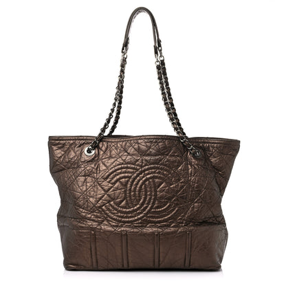 Chanel Metallic Aged Calfskin Large Shopping In Moscow Tote Bronze 1 of 15